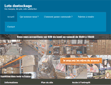 Tablet Screenshot of lot-destockage.com